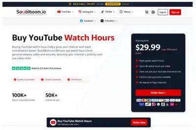 7 Best Sites to Buy YouTube Watch Hours (Real & Cheap)
