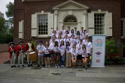 Flags, flutes and future citizens: Students and teachers kick off U.S. history program in Philly