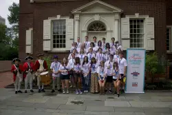 Flags, flutes and future citizens: Students and teachers kick off U.S. history program in Philly