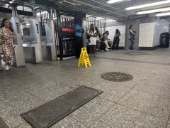 It's NYC's own 'Old Faithful.' Chelsea subway station spews again during downpour.